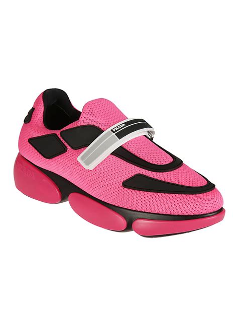 pink prada trainers|pink and white prada sneakers.